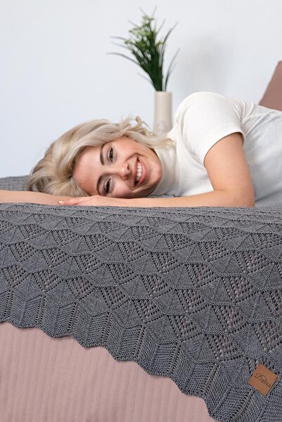 DALİSA Emily Triko Örgü Koltuk Şalı, Çok Amaçlı Kullanılabilir Koltuk Örtüsü