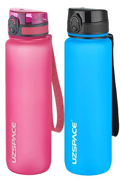 Uzspace Fiftyfifty Set of 2 1000ml 1 Liter Tritan Water Bottle