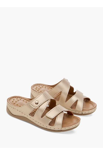 Flora Bella by Shoexpress Flora Bella Solid Slip-On Strappy Sandals
