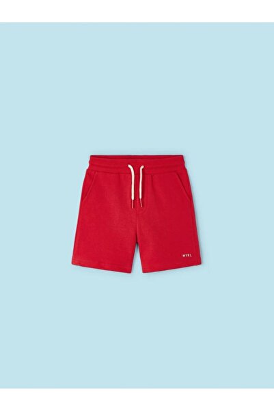 MAYORAL Red Boy Plush Shorts - 611