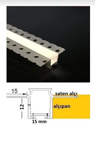 ankarateknik 18 Meters Recessed Led Duct - 6 Size White Recessed Led Duct