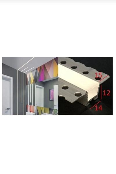 ankarateknik 18 Meters Recessed Led Duct - 6 Size White Recessed Led Duct