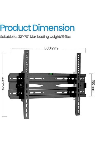 fujistar Tilting Wall Bracket For 32"-75" Tvs – Led, Lcd Monitors, Secure & Durable