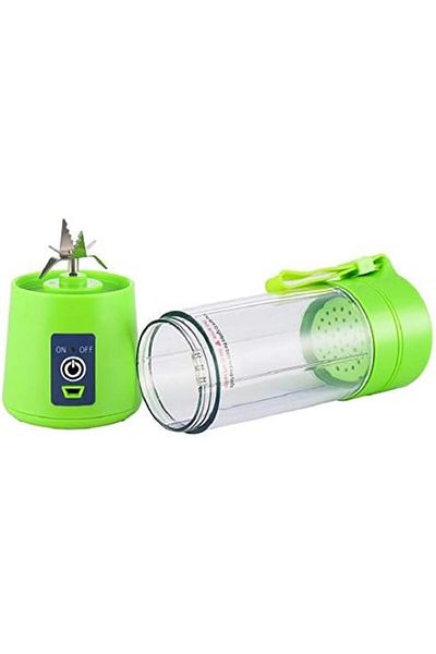 AKDC Personal USB Juicer Cup | Portable Blender |380ml Rechargeable Mixer with 3D Six Blades (Green)