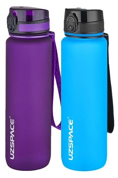 Uzspace Fiftyfifty Set of 2 1000ml 1 Liter Tritan Water Bottle