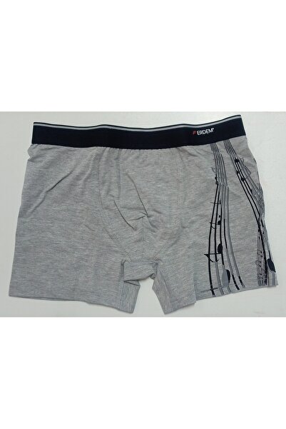 ERDEM İÇ GİYİM Erdem Gri Müzik Baskılı Erkek Boxer.