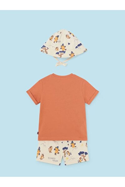MAYORAL Boy's Hat T-Shirt Shorts Set of 3 1653