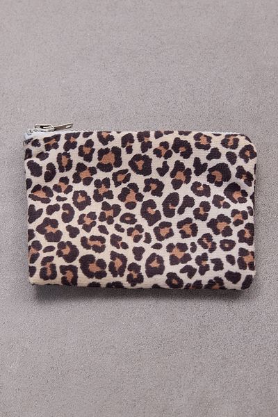 Addax Czdn2004 Model Leopard Print Mini Cloth Wallet