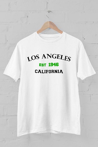 Blah Ανδρικό μπλουζάκι Los Angeles California με στάμπα Crew Neck