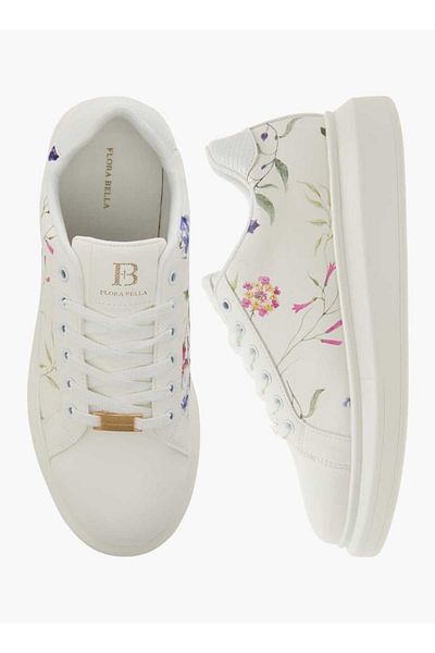 Flora Bella by Shoexpress Flora Bella Floral Print Sneakers with Lace-Up Closure