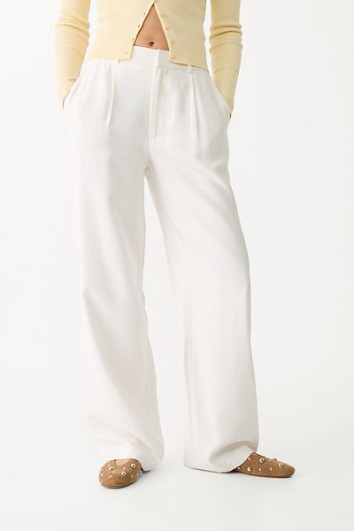 Stradivarius Flowing straight-leg trousers with darts