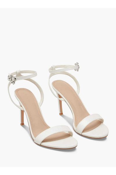 Flora Bella by Shoexpress Flora Bella Embellished Sandals with Stiletto Heels and Buckle Closure