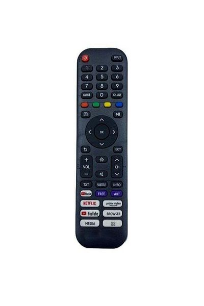 erorex Replacement Universal Remote Control For Hisence Led Lcd Smart Tv Black