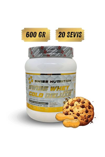 Swiss Nutrition Swiss Whey Gold Deluxe Series by Tunahan Güler |   Peanut Butter Cookie |   600 g 20 Serving