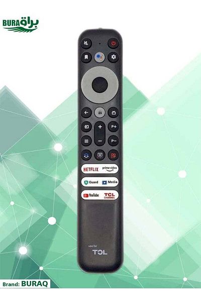 erorex Remote Control For Tcl 4K Screen Black