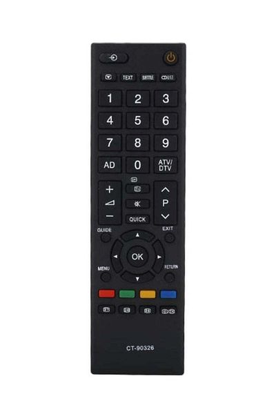 erorex TV Remote Control for Toshiba Black
