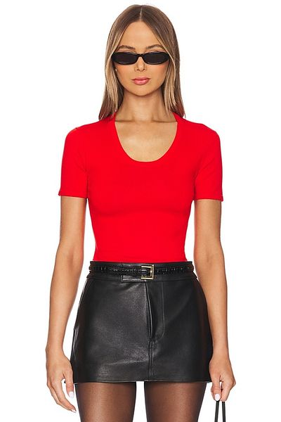 PERLAVİSTA Round Neck Short Sleeve Bodysuit