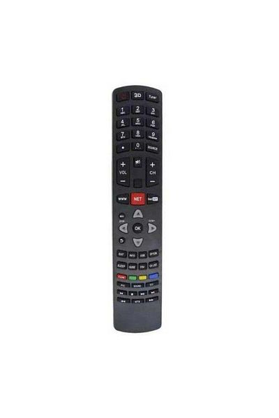 erorex جهاز تحكم عن بعد لأجهزة التلفاز Tcl وNetflix 3D LED وLcd باللون الأسود