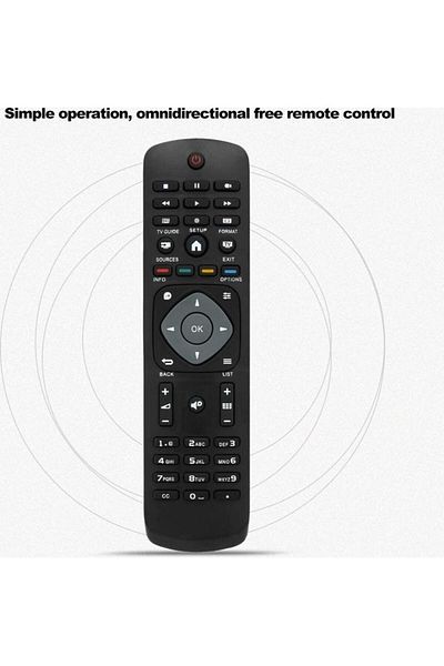 erorex جهاز تحكم عن بعد لأجهزة التلفاز LCD و HDTV الذكي من Philips باللون الأسود