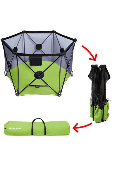 BabySafe Baby Safe Foldable Playard - Green