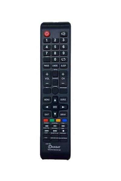erorex Replacement Universal Remote Control For Dansat Led Lcd Smart Tv Black