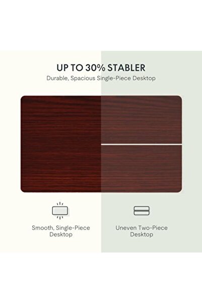 Mahmayi Flexispot 140 x 75cm Electric Standing Desk, Height Adjustable Workstation Desk - Apple Cherry