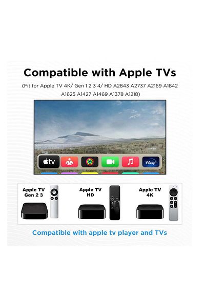 erorex Universal Remote For Apple Tv – Compatible With 2Nd-4Th Gen, 4K & Hd Models