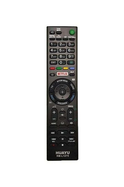 erorex Remote Control For Sony Smart Tv Black Red Yellow