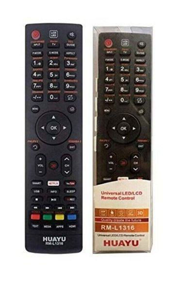 erorex Universal Remote Control For Rm-L1316 Tv Lcd Led Hdtv Smart Black