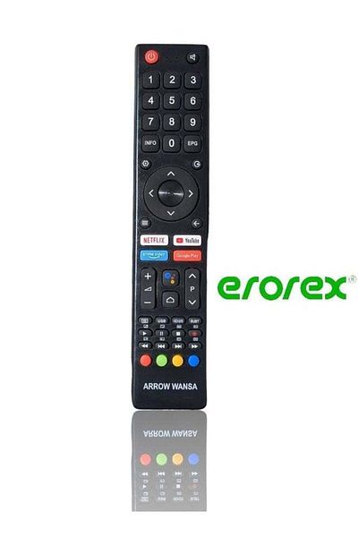 erorex Remote Control for Wansa Smart LCD LED TVs