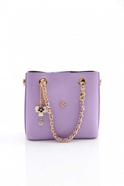 Doğan Dgn Women's Flower Brooch Chain Detailed Bag