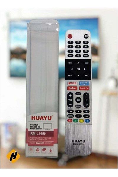 erorex جهاز تحكم عن بعد بديل للتلفزيون الذكي Skyworth Smart TV Lcd Led فضي اللون