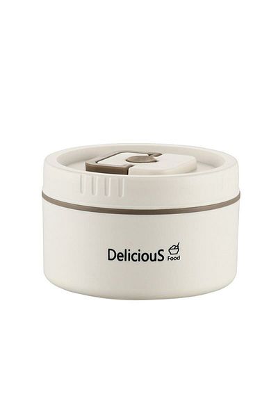 Weather Forecast 600ml Cream 304 Steel Food Food Storage Container - Warm-Proof Cin896By