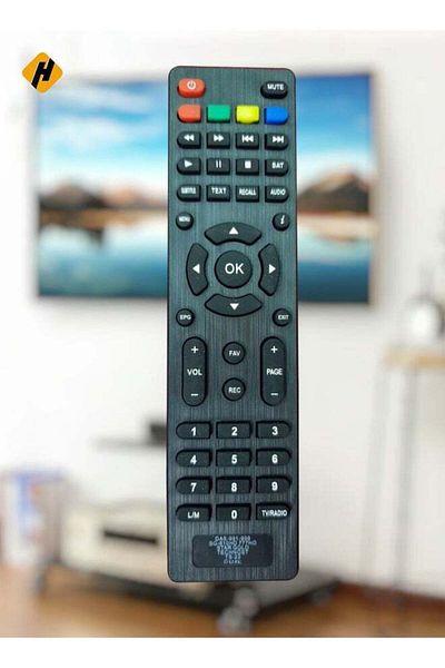 erorex Remote Control For Stargold SG-610HD, SG-777HD, Tecnosat TS-22 Receiver Black