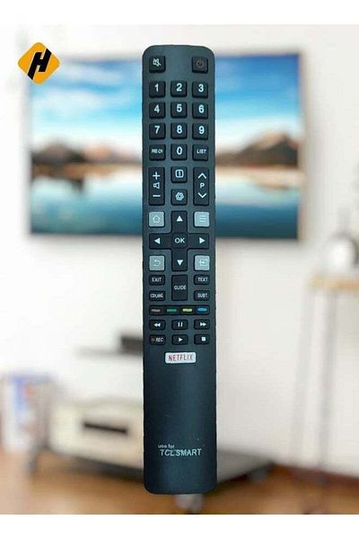 erorex Remote Control For Tcl 4K Screen Black