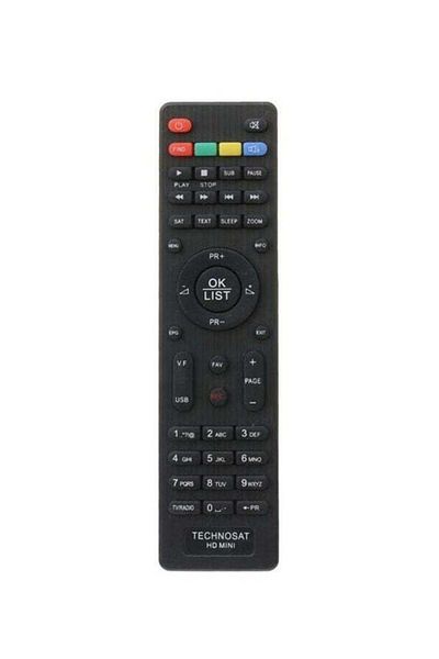 erorex جهاز التحكم عن بعد لجهاز الاستقبال Technosat HD باللون الأسود