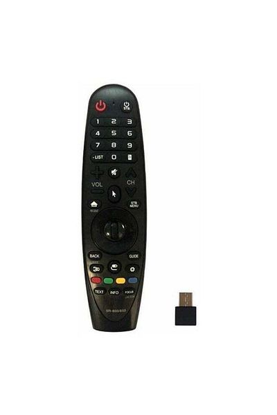 erorex جهاز تحكم عن بعد بديل مع جهاز استقبال للتلفزيون الذكي LG باللون الأسود