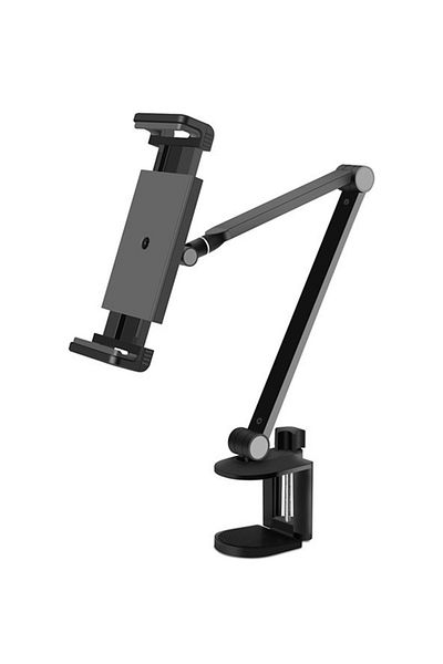 Coverzone Phone and Tablet Holder iPad Compatible Clamp to Desk Edge Aluminum Body 43cm Arm Length Mk43