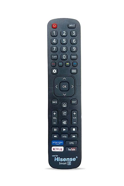 erorex Remote control for Hisense Smart LCD LED TV, black
