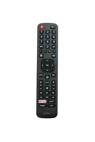 erorex جهاز التحكم عن بعد لتلفزيون Hisense الذكي باللون الأسود