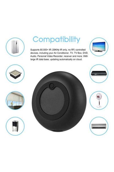 erorex جهاز تحكم عن بعد WiFi-IR أسود