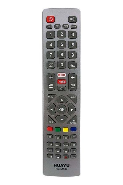 erorex جهاز تحكم عن بعد عالمي Kl RM-L1589 Sharp Aquos Netflix-Youtube زر تلفزيون LCD LED
