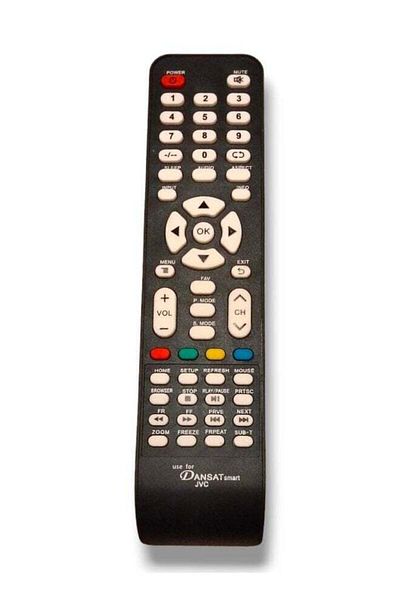 erorex DANSAT TV Remote, JVC TV Remote | Replacement Remote Control For DANSAT TV - JVC TV LCD LED Black