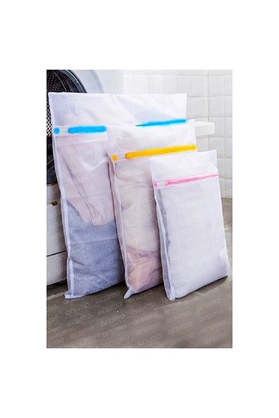 MorPort 3 Luxury Laundry Nets with Colorful Zippers