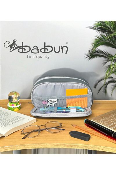 BABUN Ephesus Large Wide Vegan Δερμάτινη θήκη μολυβιού πολυτελείας Vintage με κουμπιά θήκη μακιγιάζ