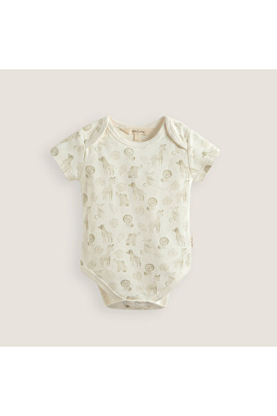 Chakra Ecru Safari Printed Bodysuit