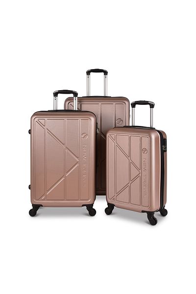 New Travel ABS Hard Luggage Trolley Travel Bag Suitcase Lightweight 3 Pieces Set Size 28/24/20 inch BR909/3P
