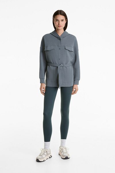 Oysho Cotton blend belted jacket