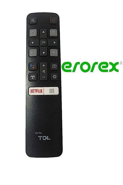 erorex Replacement Universal Remote Control For TCL LED LCD Smart TV Black