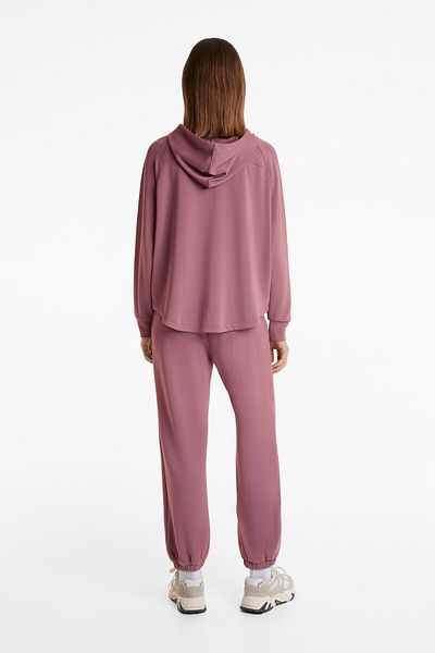 Oysho Hooded boxy jacket with modal